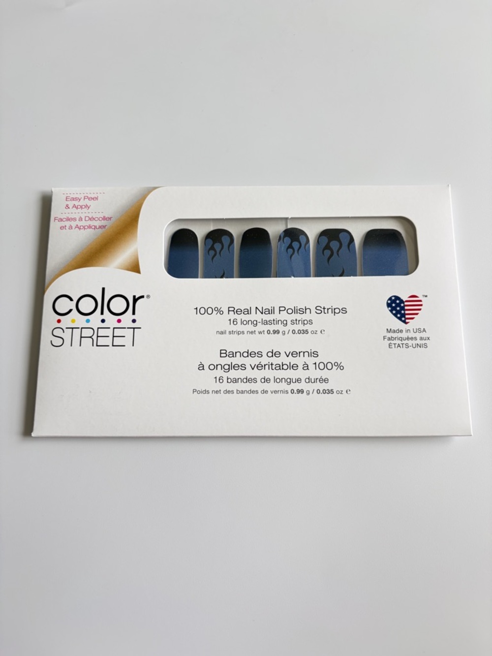 *Exclusive* Color Street: Hall of Flame | Blue Black Fire Shimmer Party Goth - Picture 3 of 15